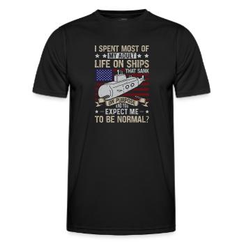 I Spent Most Of My Adult Life On Ships Navy - Männer Funktions-T-Shirt - Schwarz - Vorne - AI Model Male 178 dark (178cm)