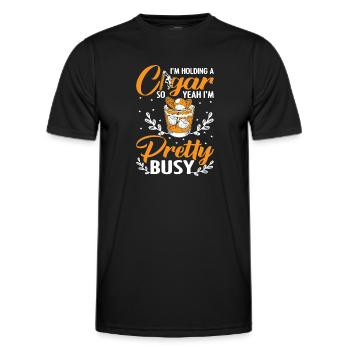 I'm Holding A Cigar Funny Cigar Smoking - Männer Funktions-T-Shirt - Schwarz - Vorne - AI Model Male 178 dark (178cm)