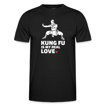 I love Kung Fu - Men's Functional T-Shirt - black - Front - AI Model Male 178 dark (178cm)