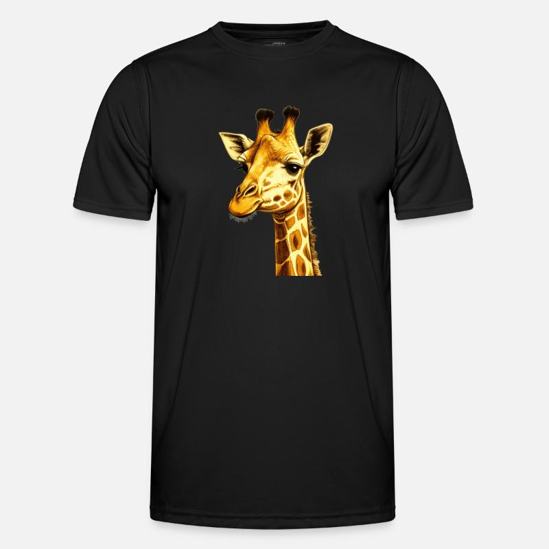 Giraffe Head Gift - Men's Functional T-Shirt - black
