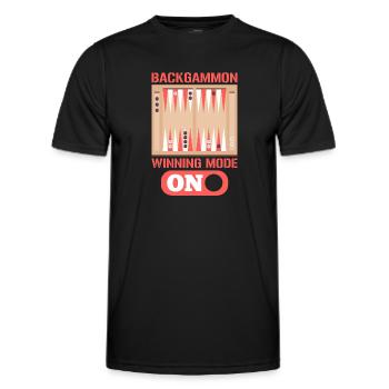 Backgammon Winning Mode On Board Gaming - Männer Funktions-T-Shirt - Schwarz - Vorne - AI Model Male 178 dark (178cm)