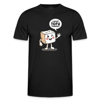 Tofu Lustiges - Männer Funktions-T-Shirt - Schwarz - Vorne - AI Model Male 178 dark (178cm)