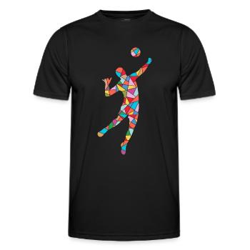 Volleyballer Volleyball Kinder Volleyballspieler - Männer Funktions-T-Shirt - Schwarz - Vorne - AI Model Male 178 dark (178cm)