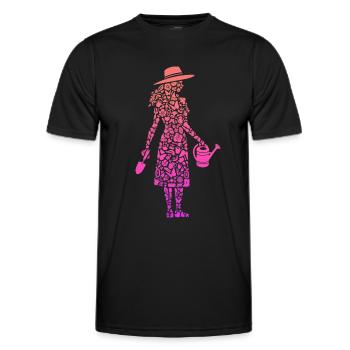 Garden Hobby Gardener Florist Ladies Gardener - Men's Functional T-Shirt - black - Front - AI Model Male 178 dark (178cm)