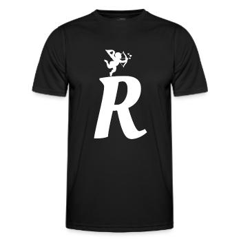 R - T-shirt sport Homme - noir - Devant - AI Model Male 178 dark (178cm)