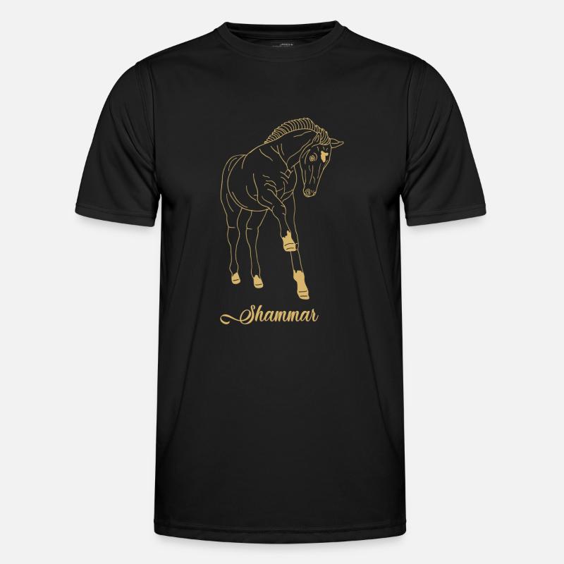 Trakehner Shammar - Männer Funktions-T-Shirt - Schwarz