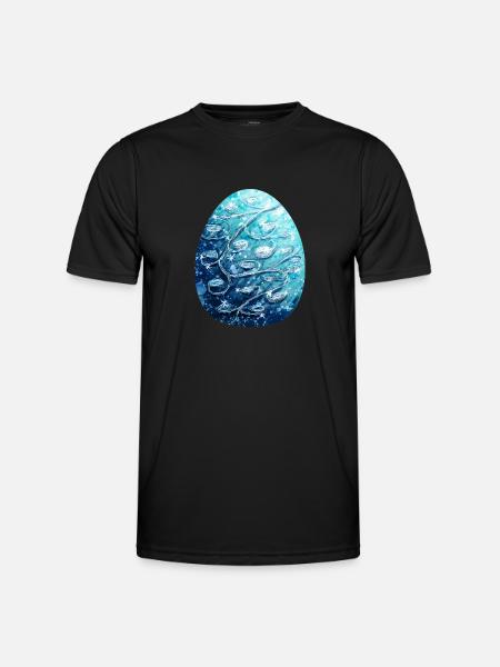 Dragon Egg Blue - Men's Functional T-Shirt - black