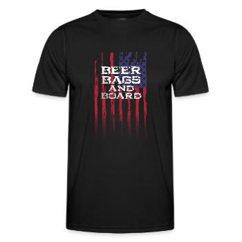 Bier Säcke und Cornhole Platte - Männer Funktions-T-Shirt - Schwarz - Vorne - AI Model Male 178 dark (178cm)