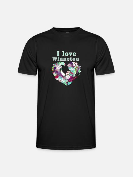 Save Winnetou,Winnetou,Federn,Illustration - Men's Functional T-Shirt - black