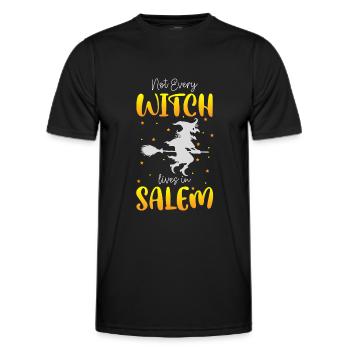 Witch broom Halloween Broom Funny - Men's Functional T-Shirt - black - Front - AI Model Male 178 dark (178cm)
