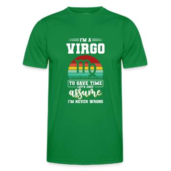 Horoscope Virgo Planet - Men's Functional T-Shirt - kelly green - Front - AI Model Male 178 dark (178cm)