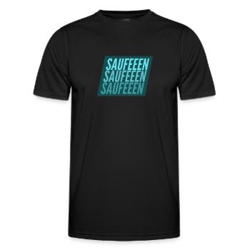 Saufen Saufen Saufen - Männer Funktions-T-Shirt - Schwarz - Vorne - AI Model Male 178 dark (178cm)