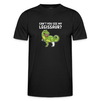 Gebrochenes Bein - Männer Funktions-T-Shirt - Schwarz - Vorne - AI Model Male 178 dark (178cm)