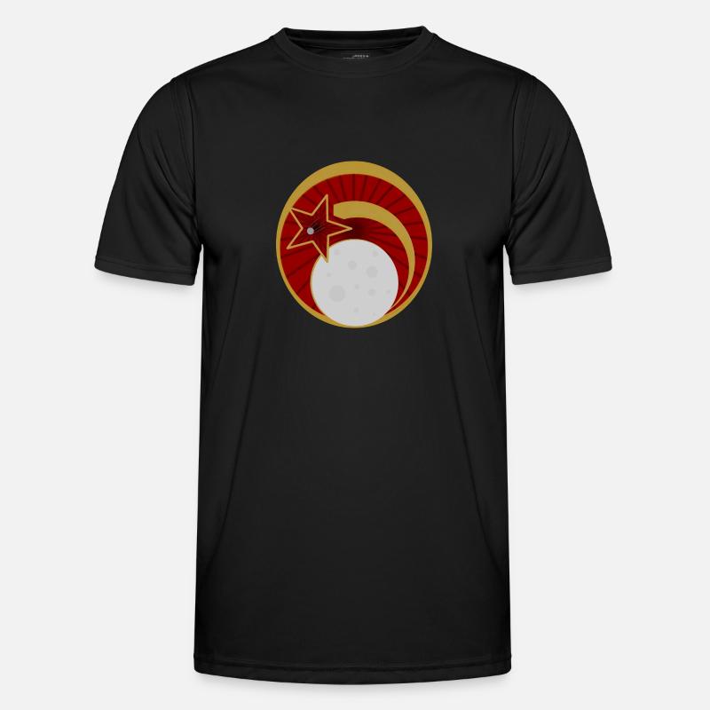 Space race sputnik - Men's Functional T-Shirt - black