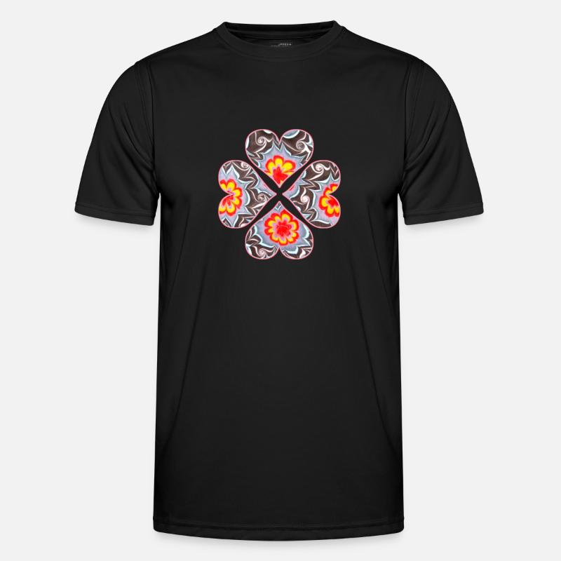 Clover 4 Hearts E 33 - Men's Functional T-Shirt - black