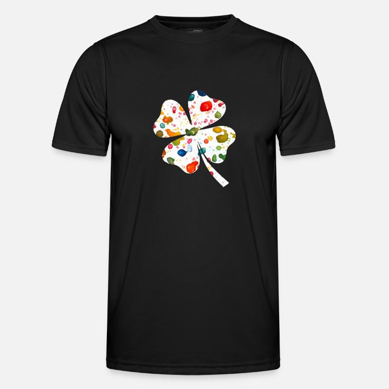 glueck - Männer Funktions-T-Shirt - Schwarz