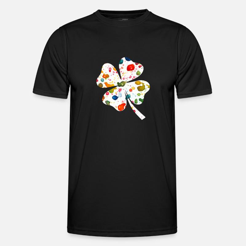 glueck - Männer Funktions-T-Shirt - Schwarz