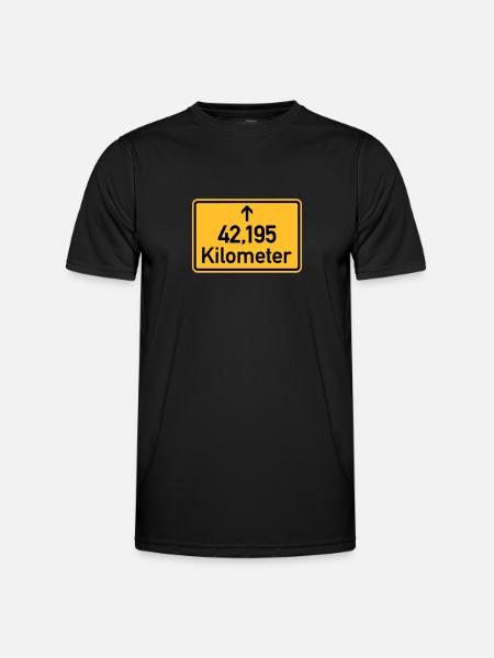 Marathon - Männer Funktions-T-Shirt - Schwarz