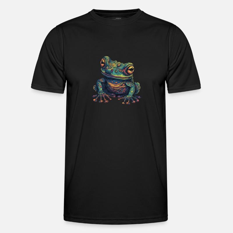 Trippy Frog - Psychedelic Motif Men's Functional T-Shirt