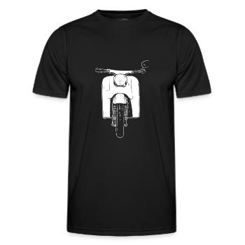 Schwalbe KR51 / Schwalbenfahrer / Ostalgie / Mofa - Männer Funktions-T-Shirt - Schwarz - Vorne - AI Model Male 178 dark (178cm)