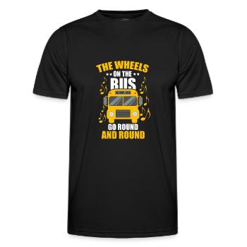 Geschenk Busfahrer Schulbus Bus Papa Kraftfahrer - Männer Funktions-T-Shirt - Schwarz - Vorne - AI Model Male 178 dark (178cm)