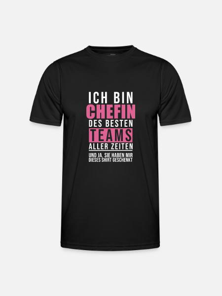 Chefin Lustige Geschenkidee - Männer Funktions-T-Shirt - Schwarz