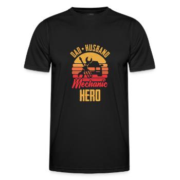 Mécanicien automobile mécanicien mécanicien - T-shirt sport Homme - noir - Devant - AI Model Male 178 dark (178cm)