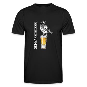 Schnapsdrossel Schnapstrinker Alkohol Schnaps - T-shirt sport Homme - noir - Devant - AI Model Male 178 dark (178cm)