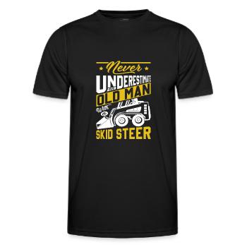 Funny Skid Steer Operator - Männer Funktions-T-Shirt - Schwarz - Vorne - AI Model Male 178 dark (178cm)