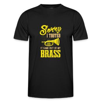 Drôle de trompettiste Marching Band Désolé j’ai Tooted Brass - T-shirt sport Homme - noir - Devant - AI Model Male 178 dark (178cm)