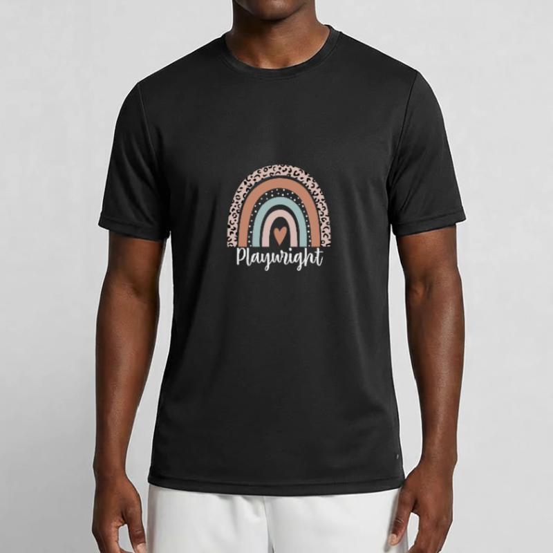 Playwright Rainbow Leopard Funny Playwright Men's Functional T-Shirt