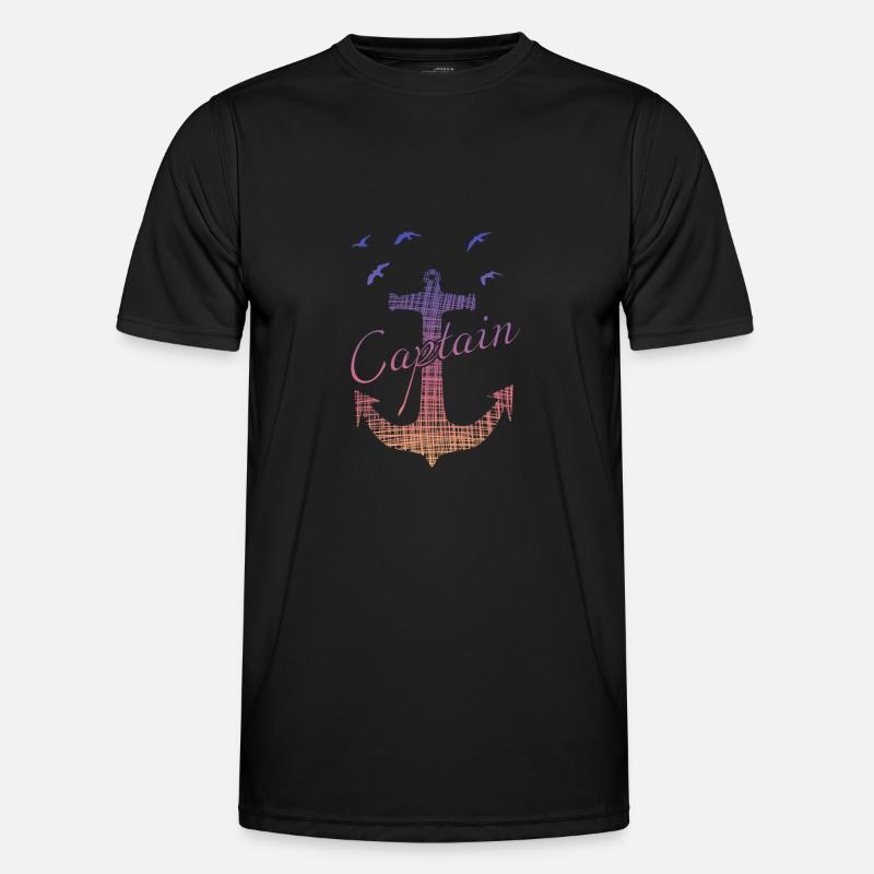 captain - Männer Funktions-T-Shirt - Schwarz