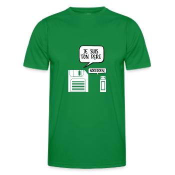 je suis ton père - T-shirt sport Homme - vert - Devant - AI Model Male 178 dark (178cm)