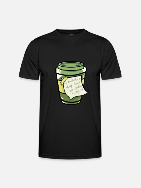 Matcha Tee A matcha a day keeps the doctor away - Männer Funktions-T-Shirt - Schwarz