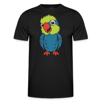 Humor little parrot - Men's Functional T-Shirt - black - Front - AI Model Male 178 dark (178cm)