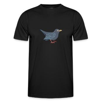 Merle - T-shirt sport Homme - noir - Devant - AI Model Male 178 dark (178cm)