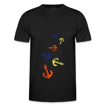 Anchor Icon Icon - Men's Functional T-Shirt - black - Front - AI Model Male 178 dark (178cm)