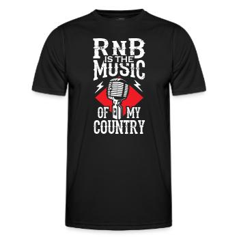 Le R B est la musique de mon pays - T-shirt sport Homme - noir - Devant - AI Model Male 178 dark (178cm)