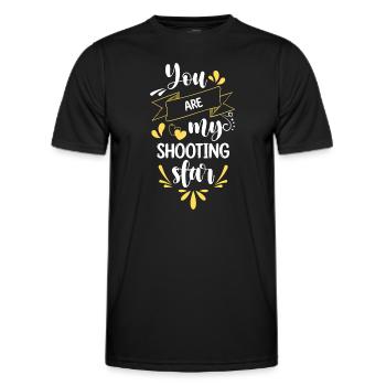 Sternschnuppe Teleskop Weltall - Männer Funktions-T-Shirt - Schwarz - Vorne - AI Model Male 178 dark (178cm)