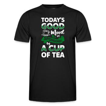 Tea Cup Fruit Tea Teas - Men's Functional T-Shirt - black - Front - AI Model Male 178 dark (178cm)