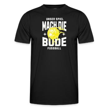 Toooooor! Bude...gelb - Männer Funktions-T-Shirt - Schwarz - Vorne - AI Model Male 178 dark (178cm)