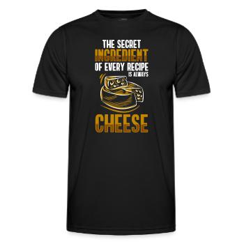 Käse Lecker Lebensmittel - Männer Funktions-T-Shirt - Schwarz - Vorne - AI Model Male 178 dark (178cm)