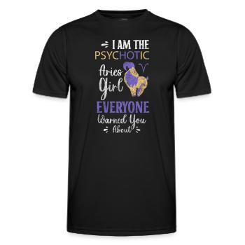 Horoscope Naissance Avril - T-shirt sport Homme - noir - Devant - AI Model Male 178 dark (178cm)