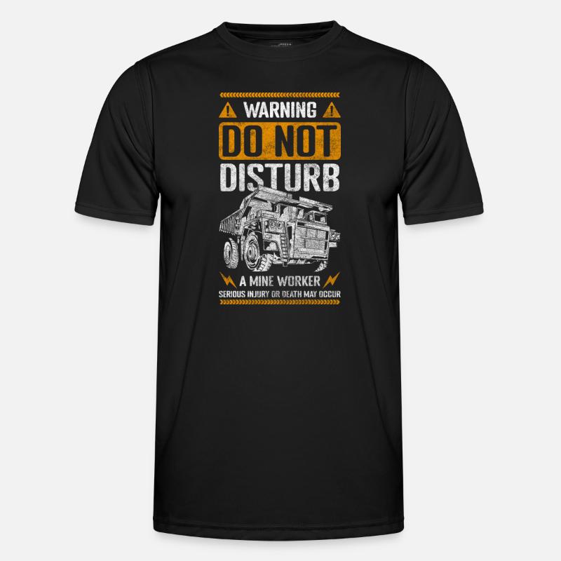 Bergmann Steine Beruf - Männer Funktions-T-Shirt - Schwarz