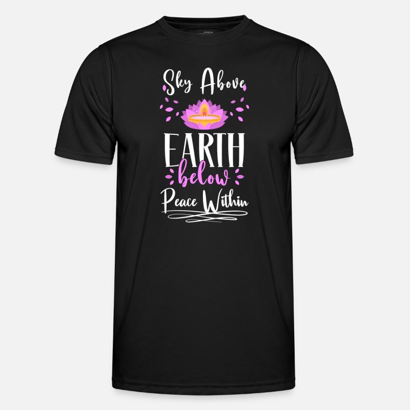 Meditation Mind Namaste Enlightenment - Men's Functional T-Shirt - black