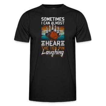 Bowler Kugel Wettkampf Freizeit - Männer Funktions-T-Shirt - Schwarz - Vorne - AI Model Male 178 dark (178cm)