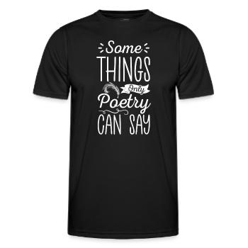 Poetry Slam Poem Writing Style - Men's Functional T-Shirt - black - Front - AI Model Male 178 dark (178cm)
