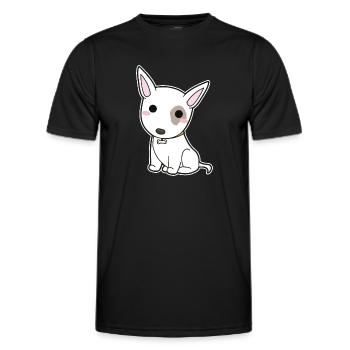 Bullterrier - Männer Funktions-T-Shirt - Schwarz - Vorne - AI Model Male 178 dark (178cm)