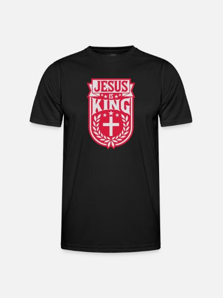jesus is king quote - Men's Functional T-Shirt - black