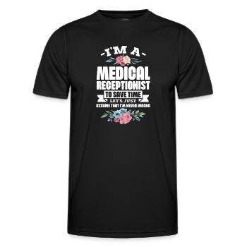 Medical Reception Worker - Medical Joke Hospital - Men's Functional T-Shirt - black - Front - AI Model Male 178 dark (178cm)